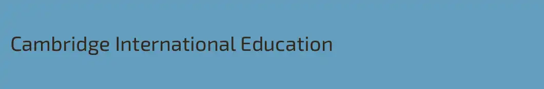 Cambridge International Education